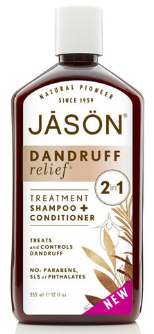JASON NATURAL Dandruff Relief 2 in 1 Treatment Shampoo + Conditioner