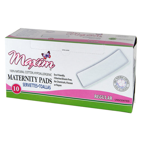 MAXIM - Natural Straight Maternity Pads Regular - 10 Pads