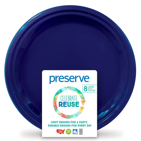 PRESERVE - On The Go Plate Midnight Blue Large