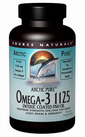 SOURCE NATURALS - ArcticPure Omega-3 1125 Enteric Coated Fish Oil - 120 Softgels
