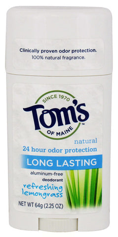 TOM'S OF MAINE - Deodorant Stick Long Lasting Lemongrass