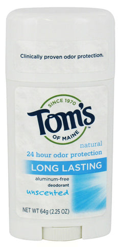 TOM'S OF MAINE - Deodorant Stick Long Lasting Unscented