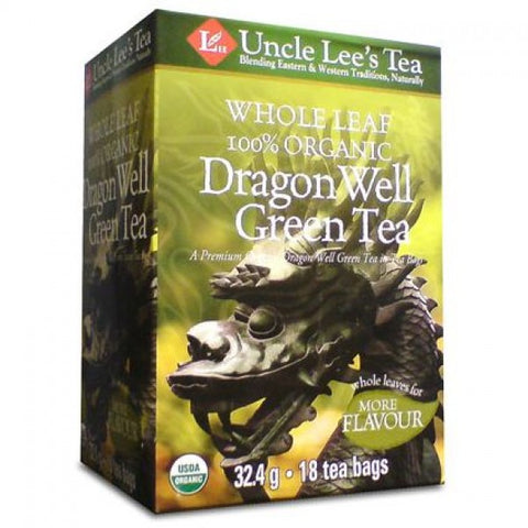 UNCLE LEE'S TEA - Whole Leaf Organic Dragon Well Green Tea