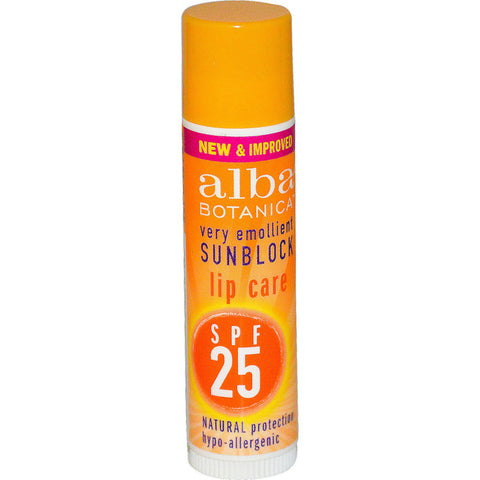ALBA BOTANICA - Very Emollient Sunblock Lip Balm SPF25