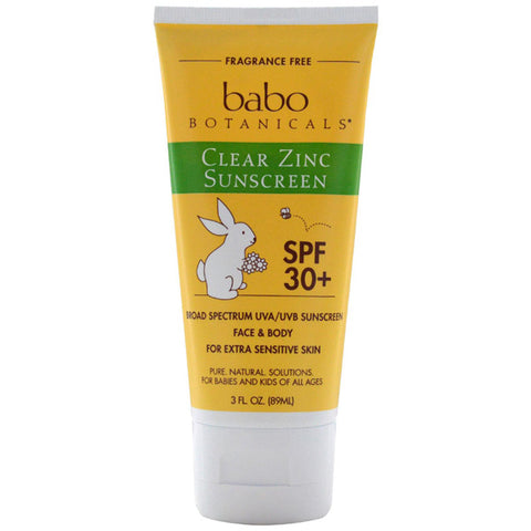 BABO BOTANICALS - 30 SPF Clear Zinc Sun Screen Lotion Unscented