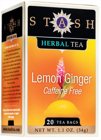 STASH - Lemon Ginger Herbal Tea Caffeine Free