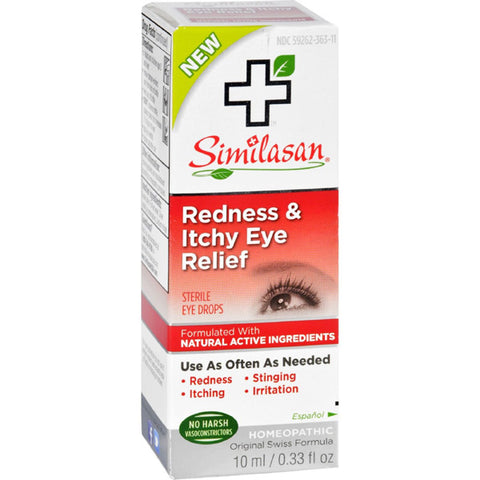 SIMILASAN - Redness & Itchy Eye Relief - 0.33 fl. oz. (10 ml)