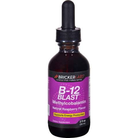 BRICKER - B-12 Blast Methylcobalamin Vitamins Natural Raspberry
