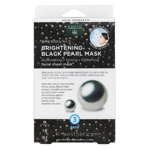 EARTH THERAPEUTICS - Brightening Black Pearl Facial Sheet Mask
