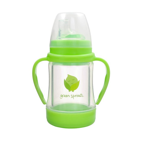 GREEN SPROUTS - Glass Sip & Straw Cup, Lime
