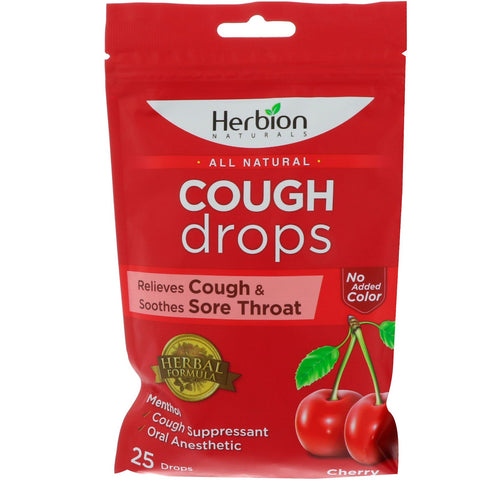 HERBION - All Natural Cough Drops, Cherry