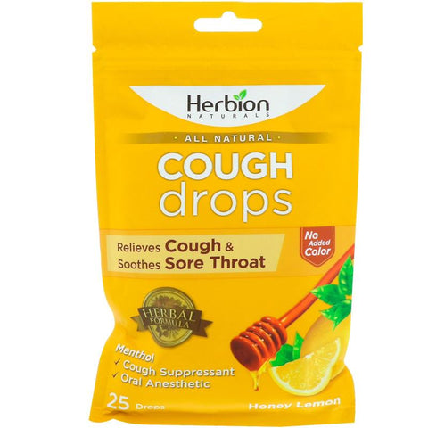HERBION - All Natural Cough Drops, Honey Lemon