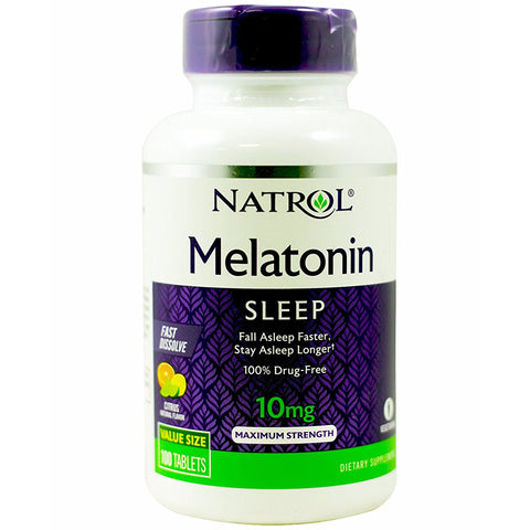 NATROL - Melatonin Fast Dissolve Citrus Punch Natural Flavor 10 mg