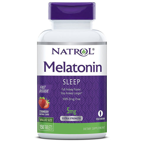 NATROL - Melatonin Fast Dissolve Strawberry 5 mg