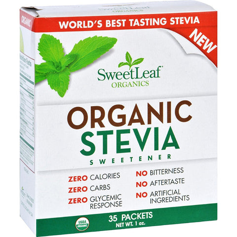 SWEET LEAF - Organic Stevia Sweetener Packets
