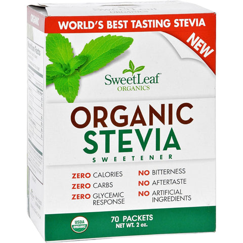 SWEET LEAF - Organic Stevia Sweetener Packets