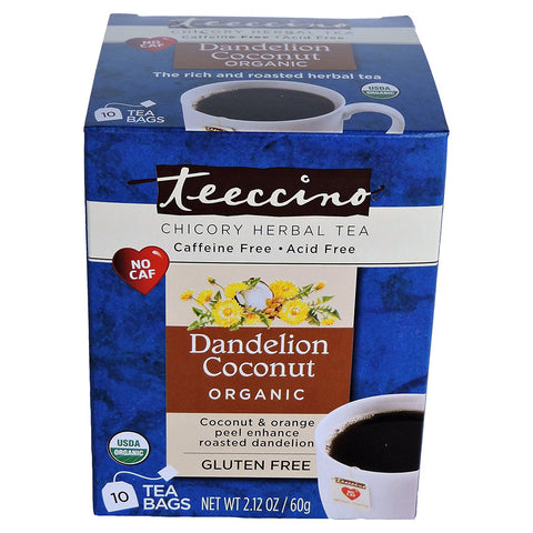 TEECCINO - Organic Dandelion Coconut Herbal Tea Bags