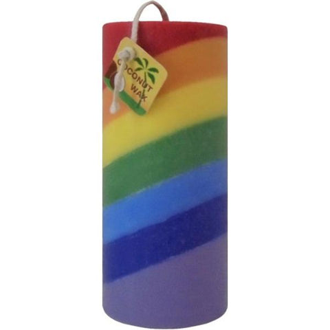 ALOHA BAY - Candle Wax Rainbow Pillar Coconut