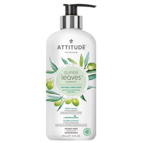 ATTITUDE - Natural Hand Soap Olive Leaves & Grape Seed Oil