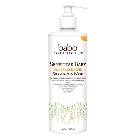 BABO - Sensitive Baby Shampoo and Wash, Fragrance Free