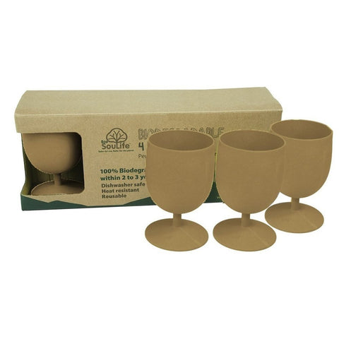 ECOSOULIFE - Bamboo Eco Goblet Set Almond