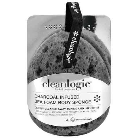 CLEANLOGIC - Charcoal Infused Sea Foam Body Sponge