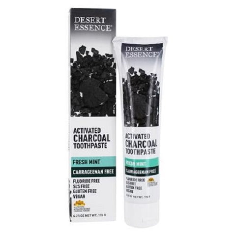 DESERT ESSENCE - Activated Carcoal Carrageenan Free Toothpaste