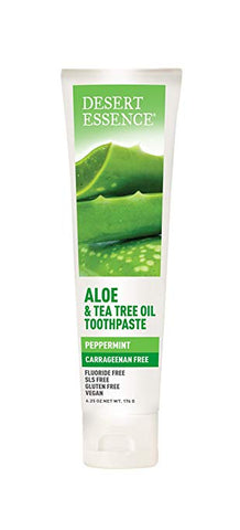 DESERT ESSENCE - Aloe & Tea Tree Oil Carrageenan Free Toothpaste