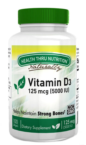 HEALTH THRU NUTRITION - Vitamin D3 125mcg 5000 IU