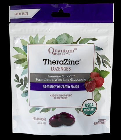 QUANTUM HEALTH - TheraZinc Lozenges Elderberry Rasberry