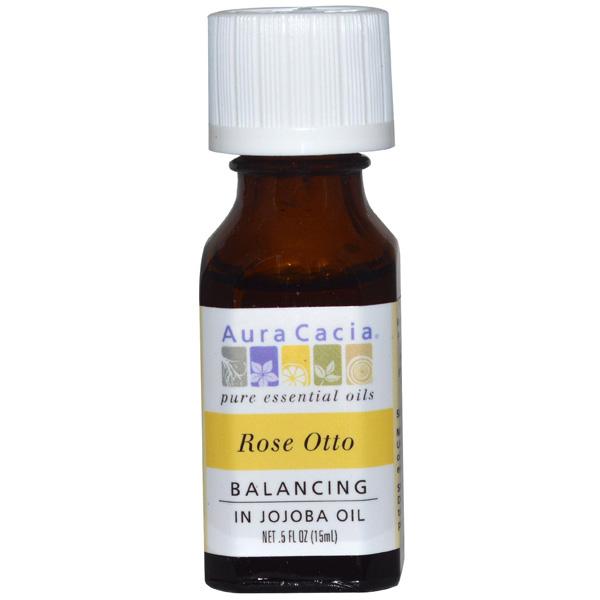 AURA CACIA - 100% Pure Essential Oil Rose Otto (in jojoba oil)