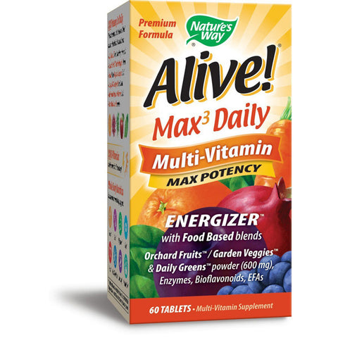 NATURES WAY - Alive! Max3 Daily Potency Multi-Vitamin Iron Free