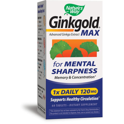 NATURES WAY - Ginkgold Max 120mg for Mental Sharpness