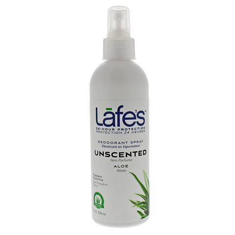 LAFES - Deodorant Spray Unscented, with Aloe Vera