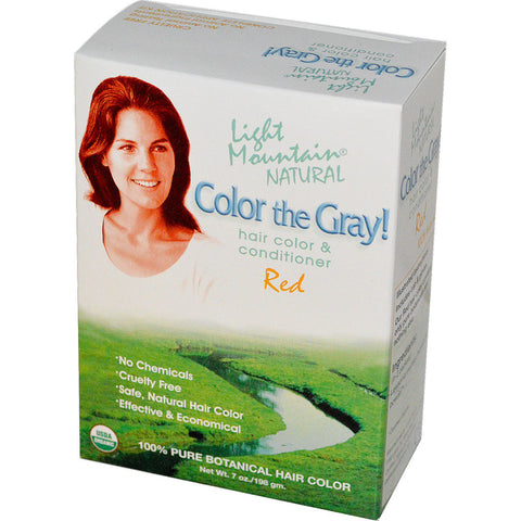 LIGHT MOUNTAIN - Color The Gray Natural Hair Color and Conditioner Red