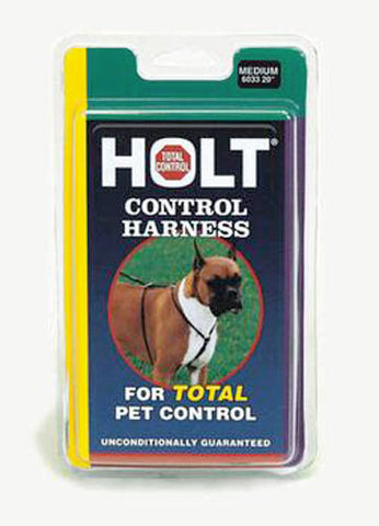 Nylon Holt Control Harness Black for Medium Dogs