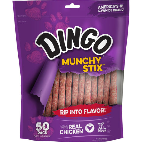 DINGO - Munchy Stix Rawhide and Chicken Treat for Dogs