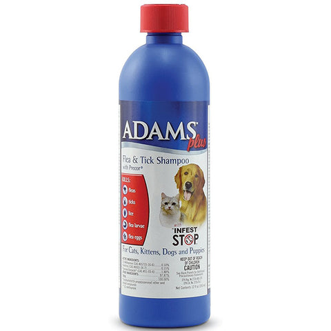 ADAMS - Flea and Tick Shampoo with Precor for Dogs and Cats
