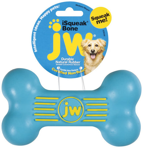 iSqueak Bone Rubber Dog Toy Medium