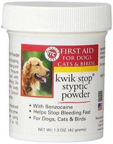 Styptic Powder for Dogs, Cats & Birds - 1.5 oz.