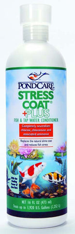 Aquarium Pharmaceuticals - PondCare Stress Coat Fish and Water Conditioner - 16 fl. oz.