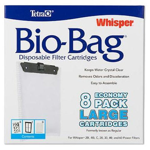 Tetra Usa Inc. - Whisper Bio-Bag Cartridge Unassembled Large - 8 Pack