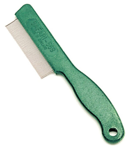 Safari Pet Products - Cat Flea Comb Extended Handle Green - 1 Comb