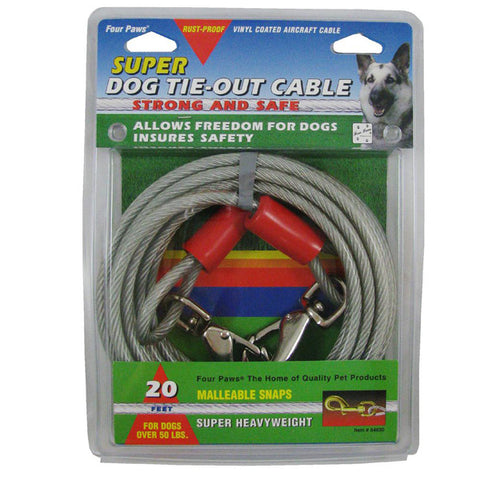 FOUR PAWS - Super Tie Out Cable Silver