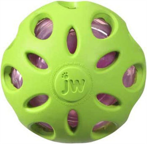 JW PET - Crackle Heads Crackle Ball Dog Toy Medium