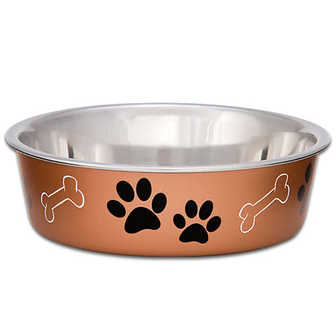 LOVING - Bella Bowls Dog Bowl Metallic Copper Small