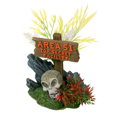 EXOTIC ENVIRONMENTS - Area 51 Sign with Skull