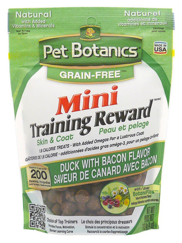 PET BOTANICS - Mini Training Reward Duck & Bacon Flavor Dog Treats