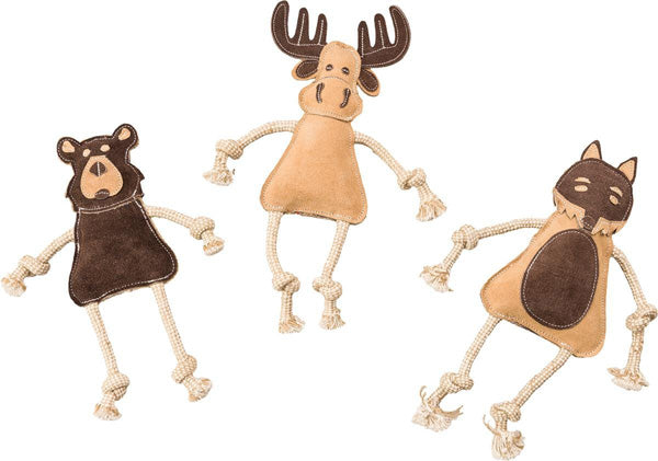 SPOT - Dura-Fused Leather Assorted Forest Animals Dog Toys