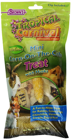 BROWN'S - Tropical Carnival Mini Corn-on-the-Cob Foraging Treats with Husks